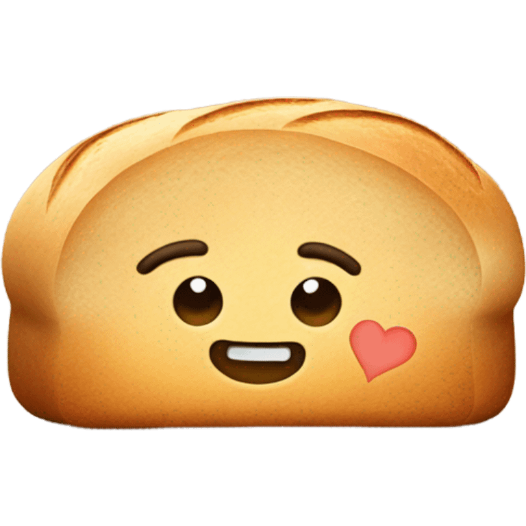 Heart loaf of bread emoji