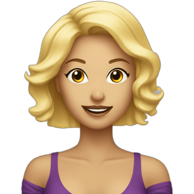 kizomba dancing blonde woman emoji