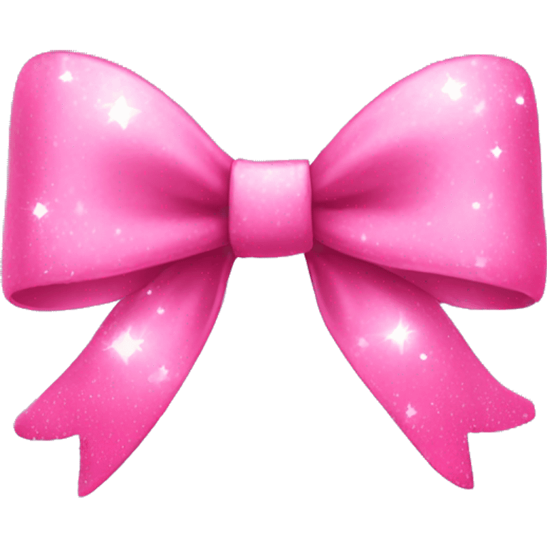 Pink bow with sparkles  emoji