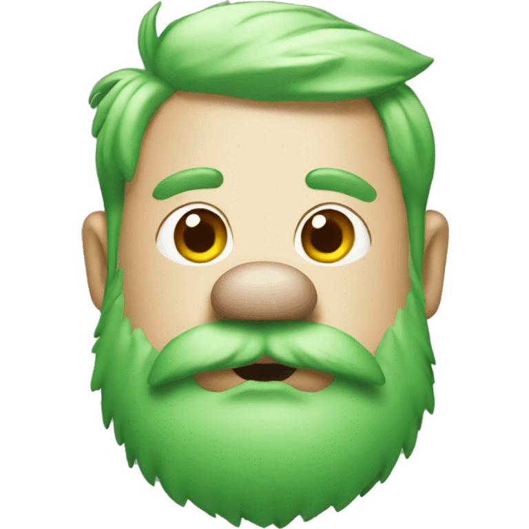 green pig with beard emoji