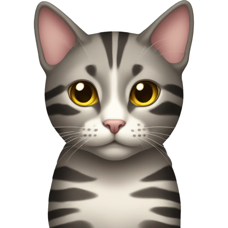 Heet cat with lichter stripes emoji