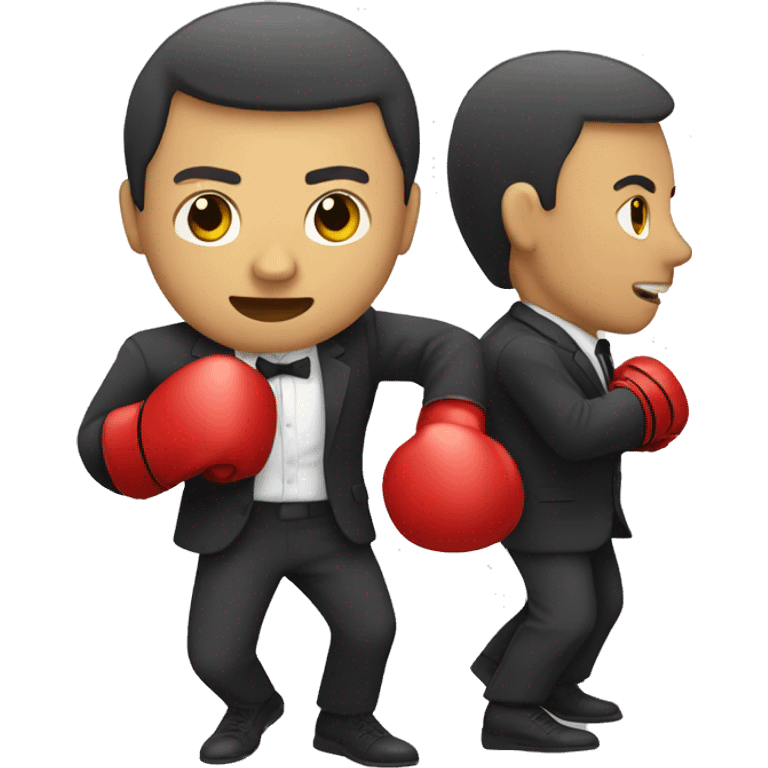 person in suit boxing emoji