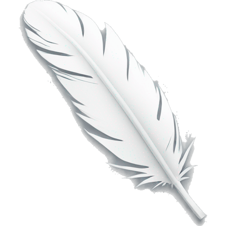 white low poly feather emoji