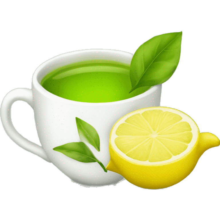 Green tea with lemon  emoji