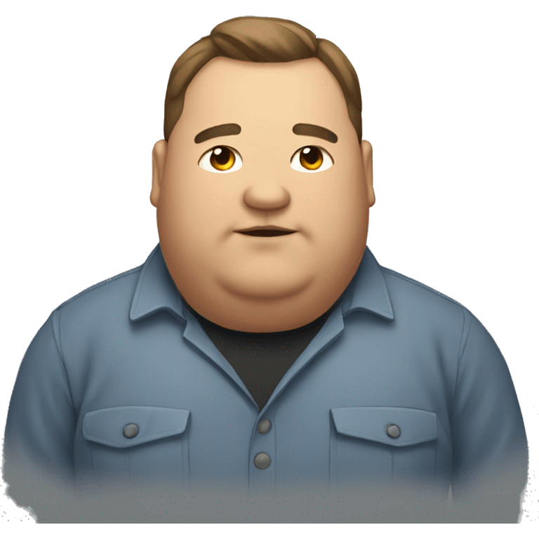 Fat man with overshirt profile picture emoji