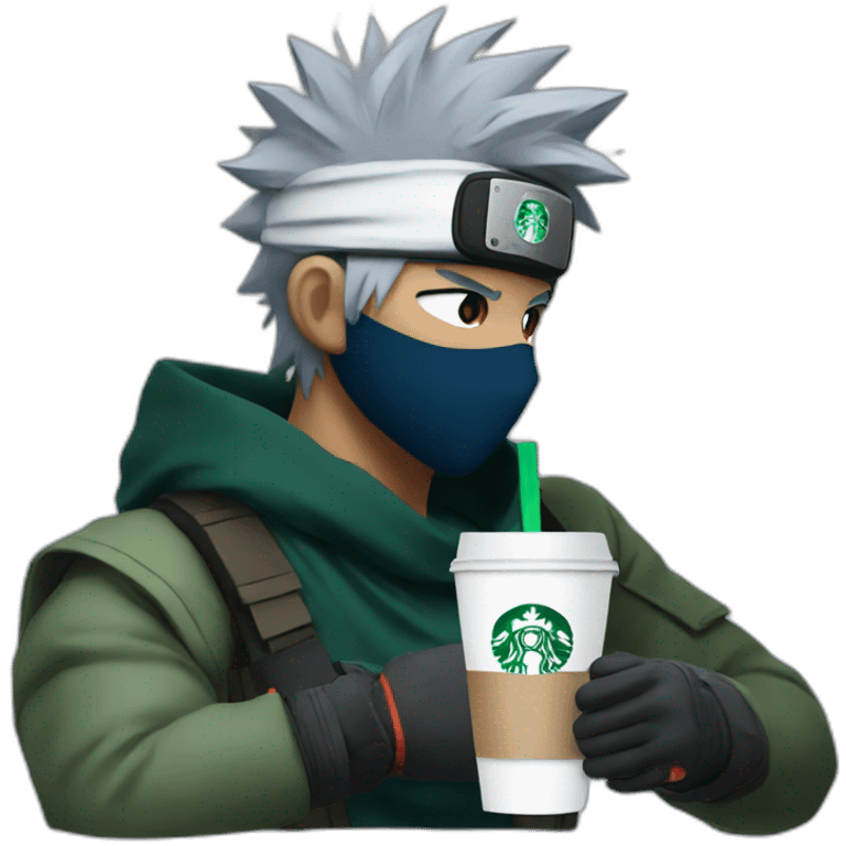 kakashi drinks starbucks emoji