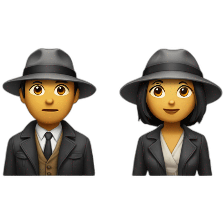 asian bonnie and indian clyde emoji