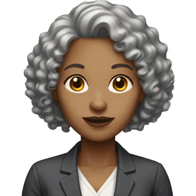 a female architect with light skin and curly hair emoji