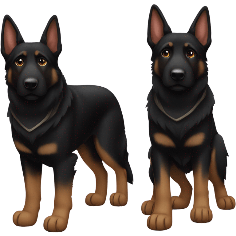 female black german shepherds with brown paws emoji