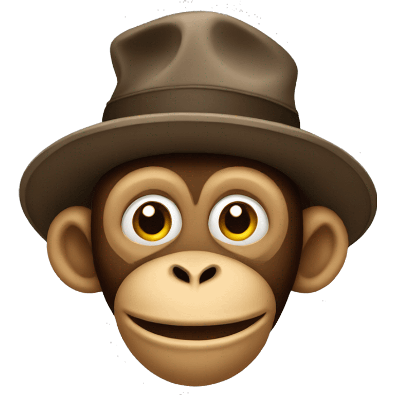 Monkey with hat emoji