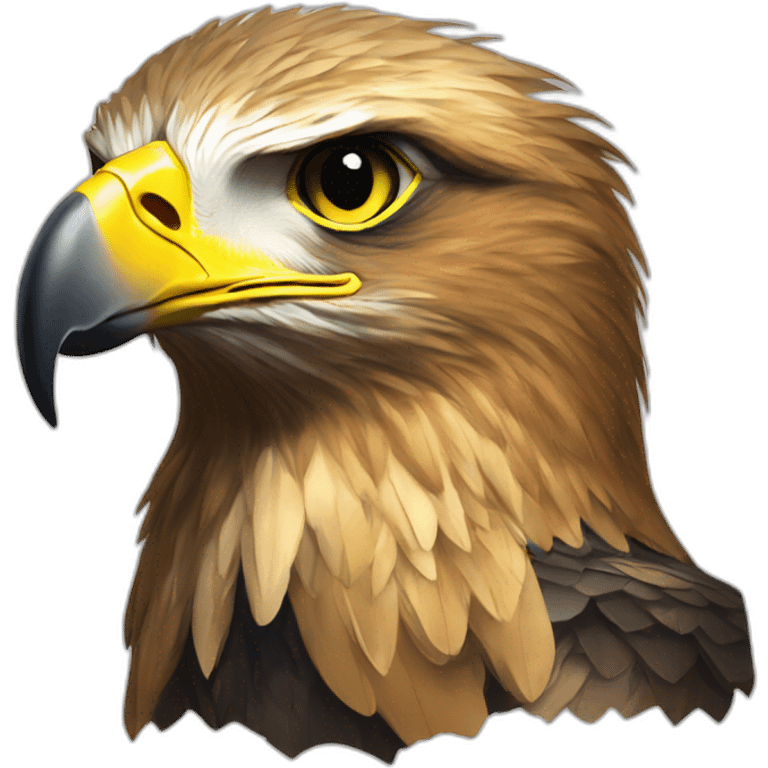 Golden eagle painting emoji