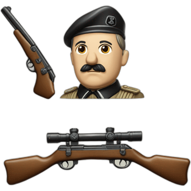 Adolf hitler fusil d’assaut emoji