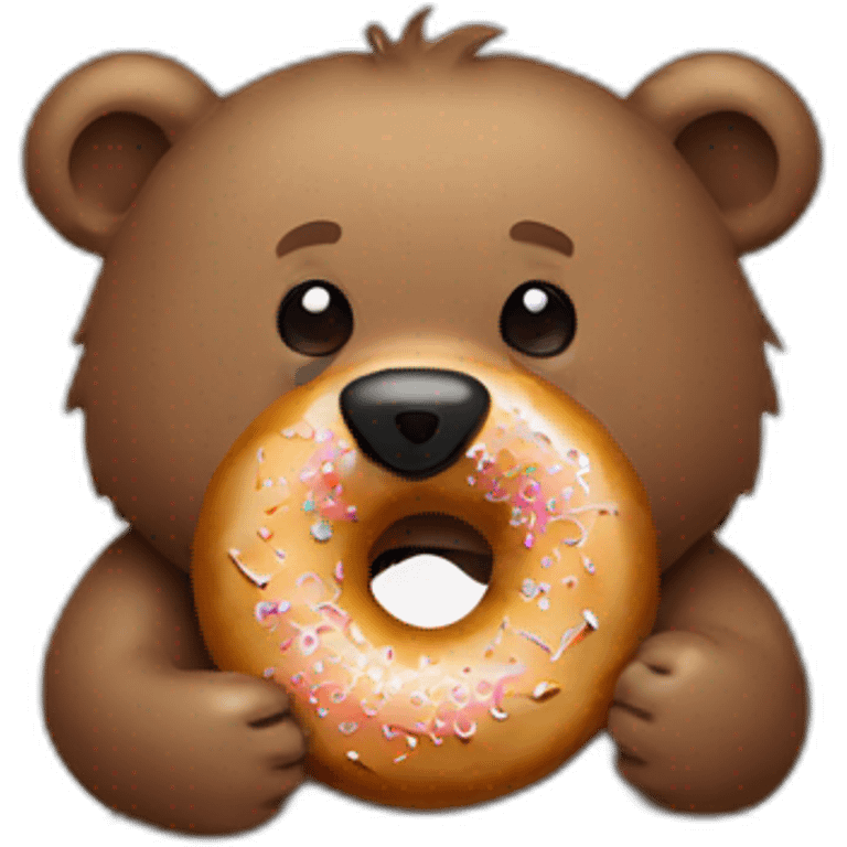 bear eating an donnut emoji