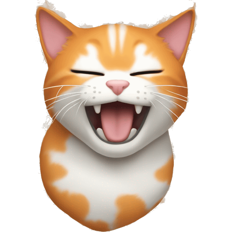 Orange and white cat biting human  emoji