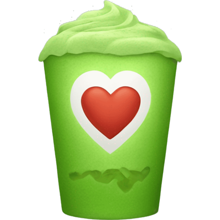 Matcha with heart emoji