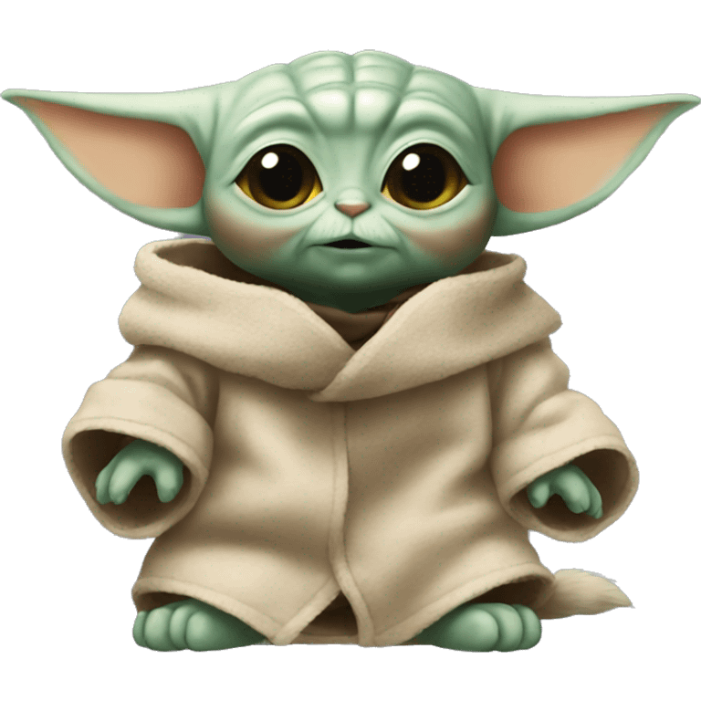 Cat baby yoda emoji