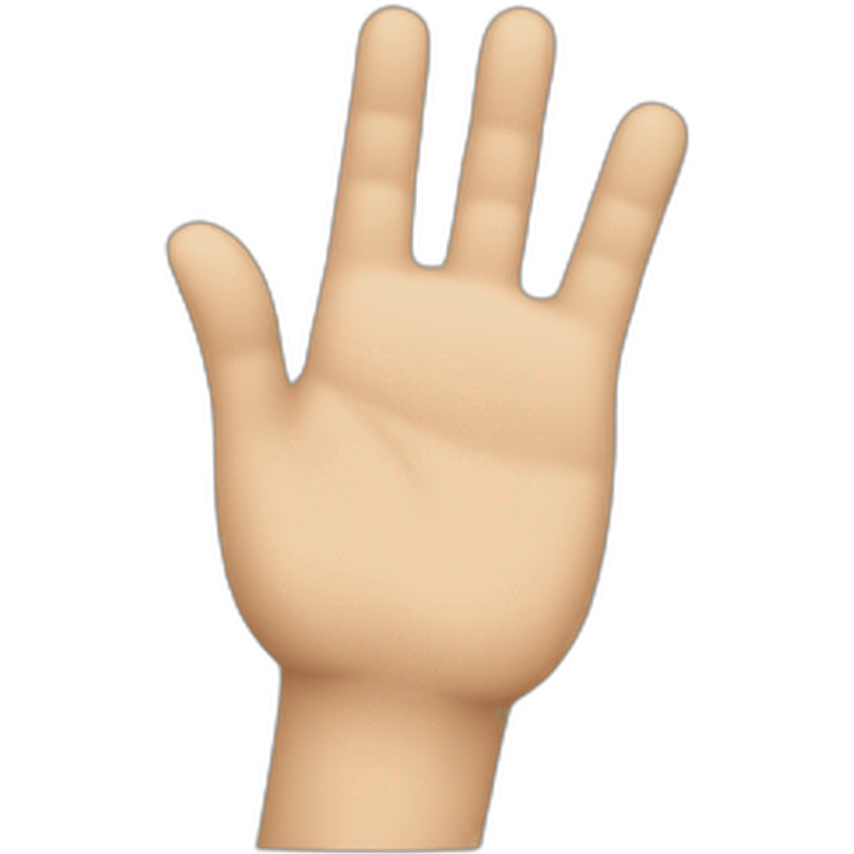 Closed hand waving bye emoji with thumb close to fingers emoji