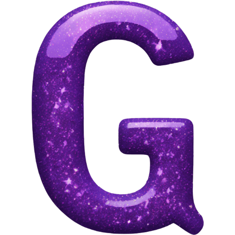 purple glowing Glitter letter G emoji