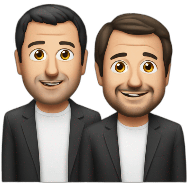 Renzi and Salvini emoji