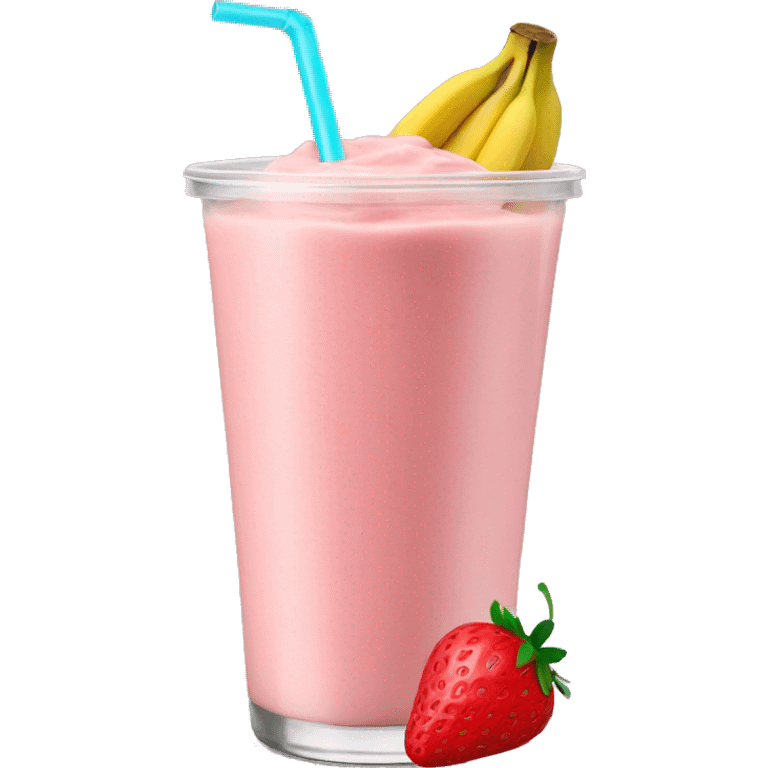 Strawberry banana smoothie emoji