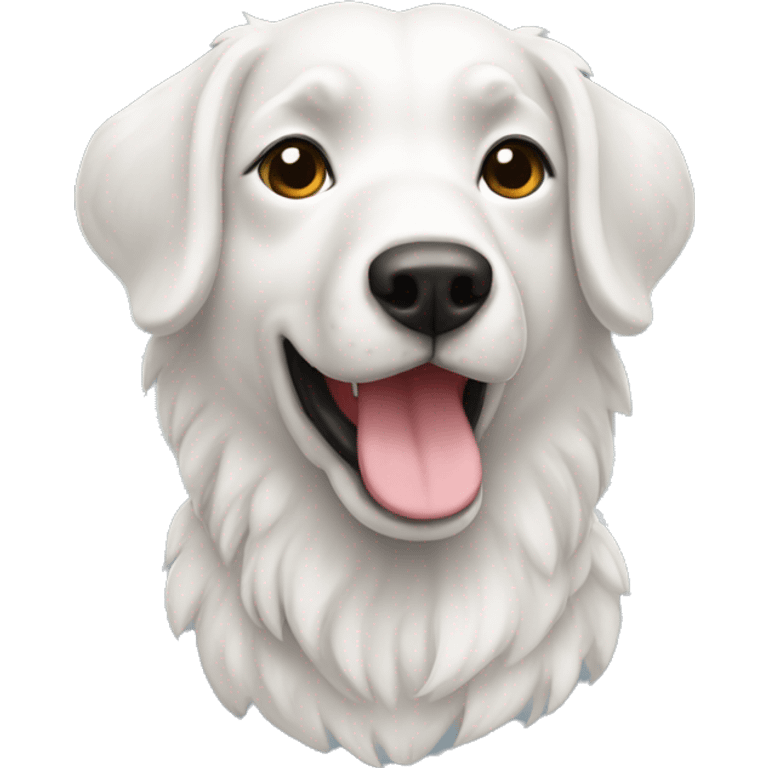 perro blanca llamada lunita emoji