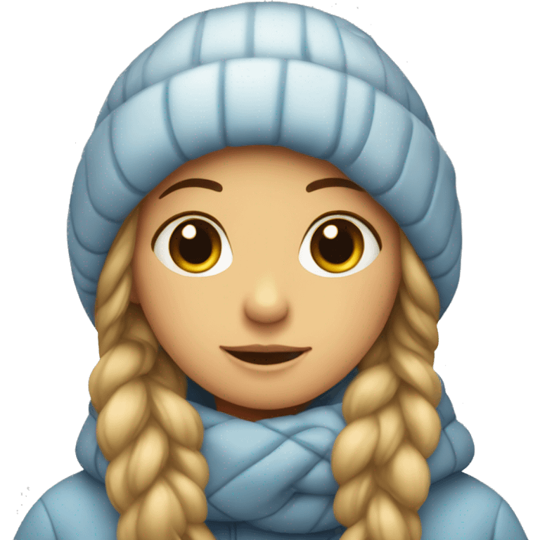 cosy winter girl emoji