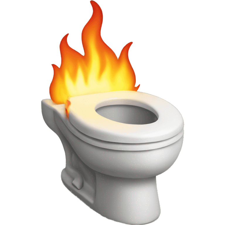 Toilet on fire emoji