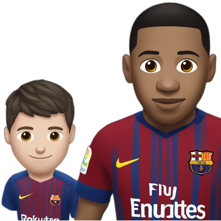 Messi poussant mbappe  emoji