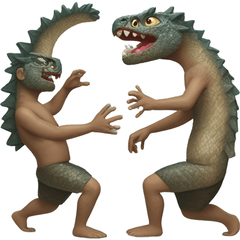 taniwha doing a pukana  emoji