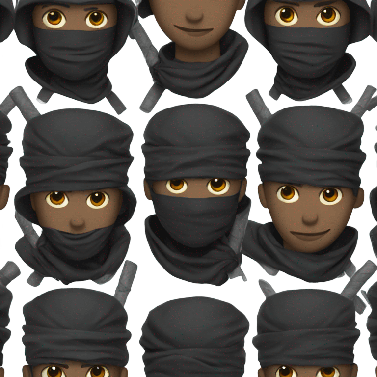 Black Ninja Wearing Gloves emoji