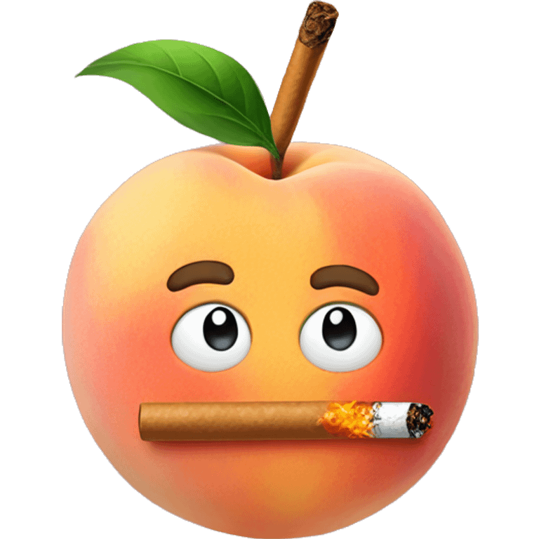 peach with cigarettes  emoji