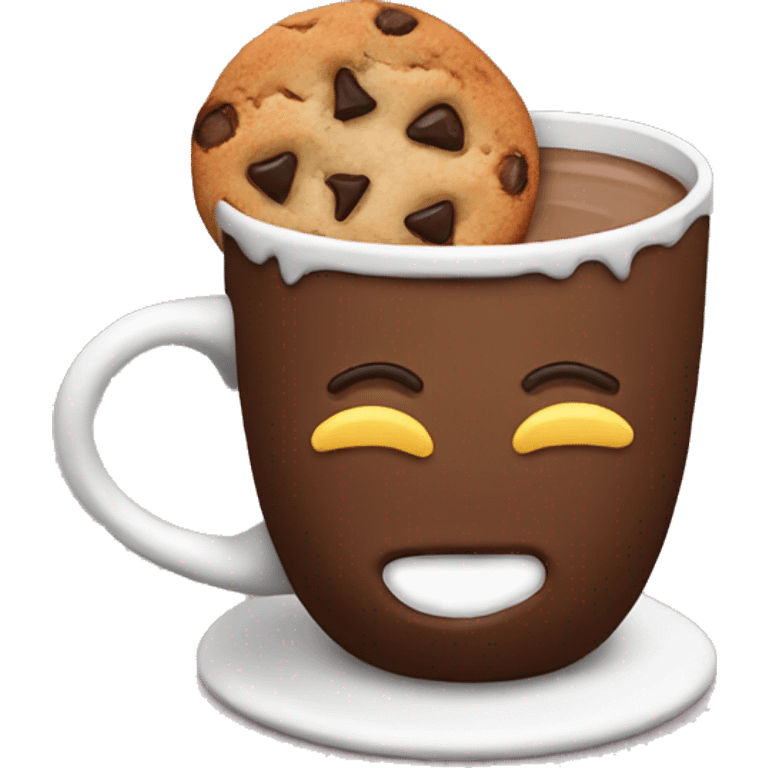 cookies with hot chocolate emoji