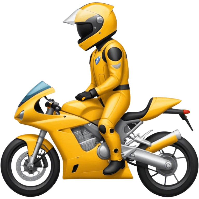 yellow motocycle suit emoji