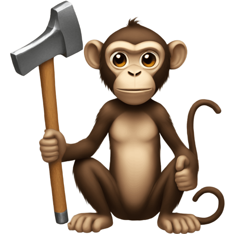 Monkey with hammer  emoji