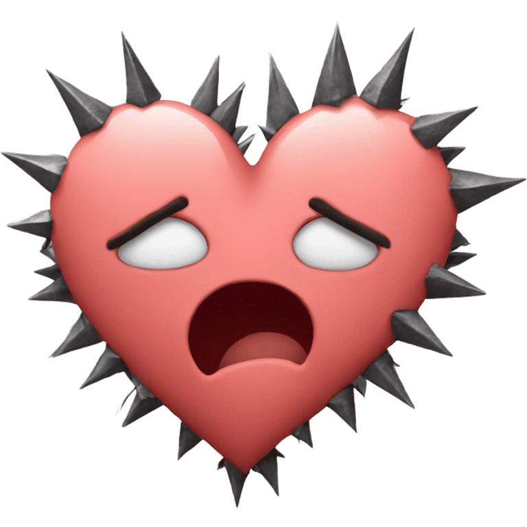 Broken heart with spikes emoji