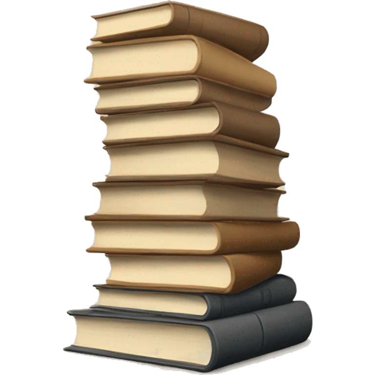 a beige stack of books standing up emoji