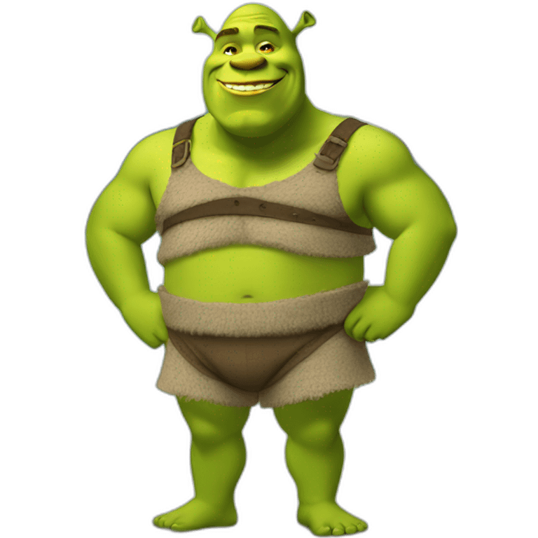 Shrek wearing bikini emoji