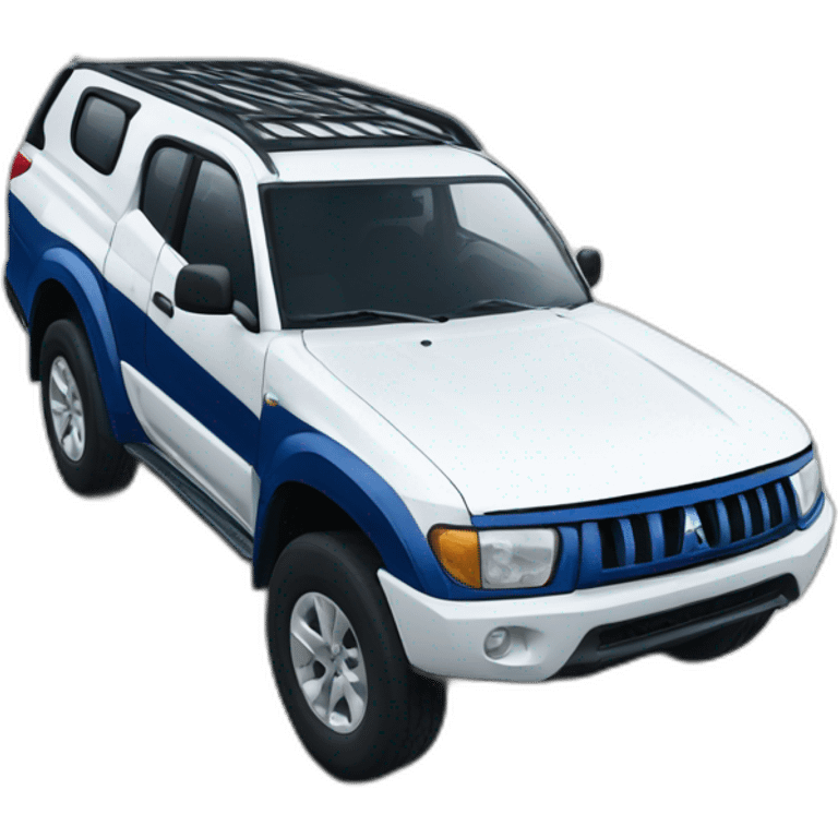 4x4 Mitsubishi bleu and white emoji