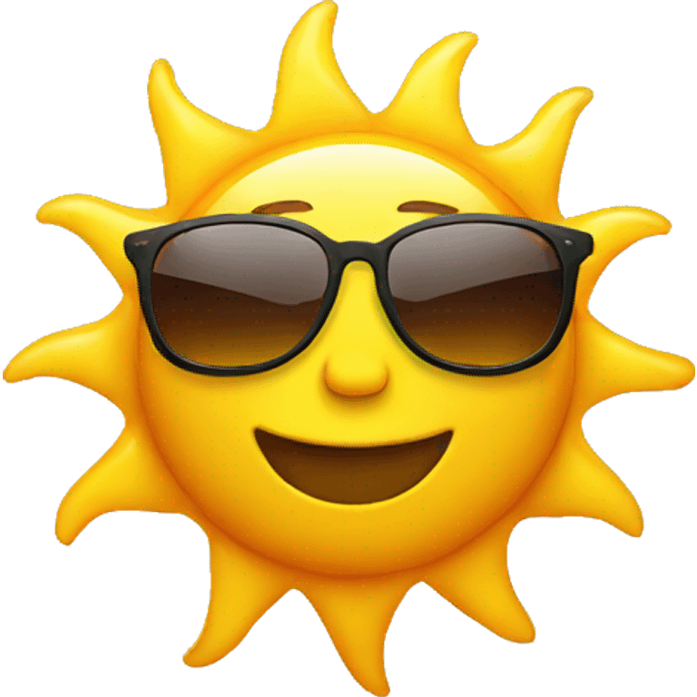 Sun with sunglasses  emoji