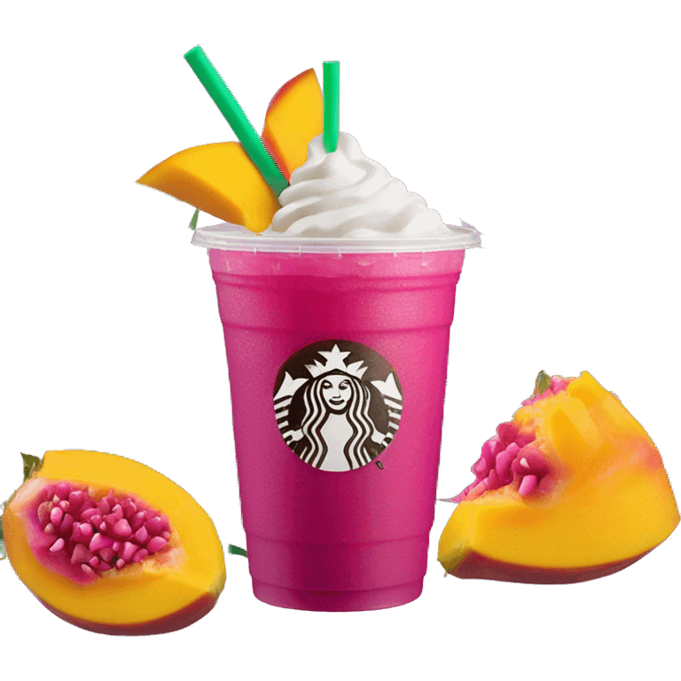 starbucks Mango dragonfruit refresher  emoji