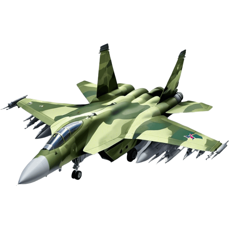 SU-35 Jet - Sukhoi (Model Year: 2020) (Iconic colour: Camouflage green) emoji