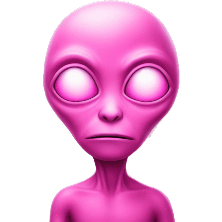 Pink alien emoji