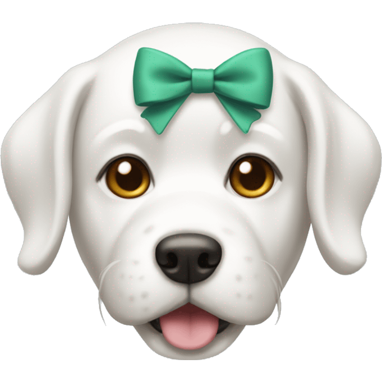 a white bow dog emoji