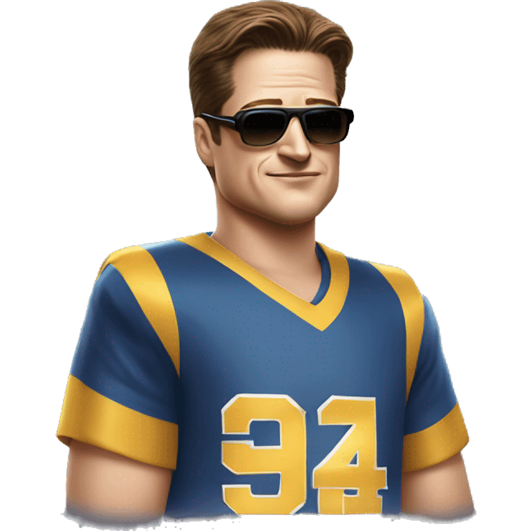 Brendan Fraser gambling with sun glasses and Pitt jersey emoji