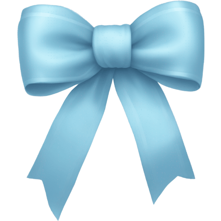 Baby blue ribbon bow emoji