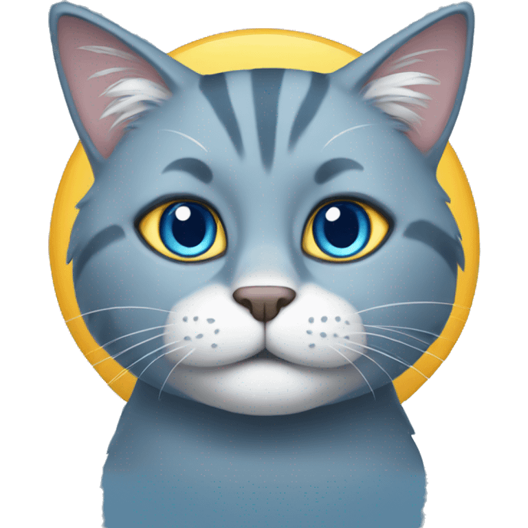 Blue cat emoji