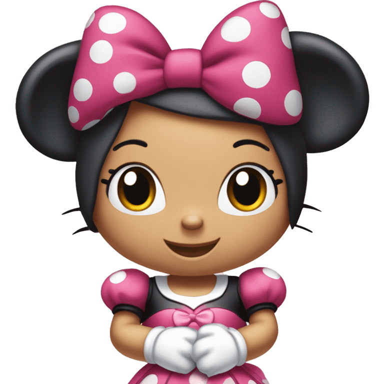 Hello kitty dressed as Minnie Mouse  emoji