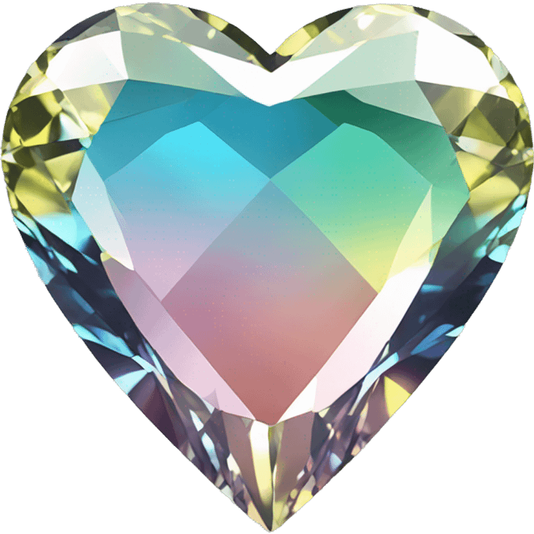 Heart shaped 56-carat mix color diamond emoji