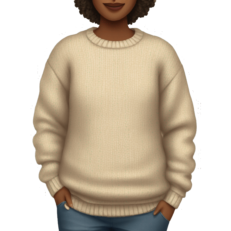 cozy beige sweater emoji