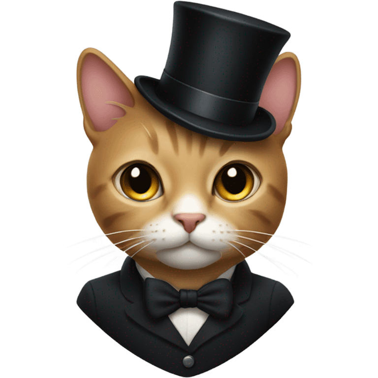 cat wearing a top hat  emoji